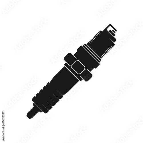 motorcycle spark plug icon in flat style