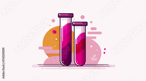 Laboratory test tubes illustration science medical research