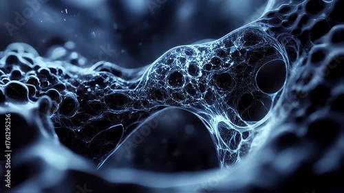 Wallpaper Mural Abstract Cellular Network Visualizations with Dynamic Color Shifts and Intricate Details Torontodigital.ca