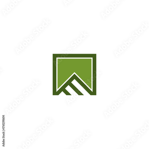 Geometric Mountain Frame Logo