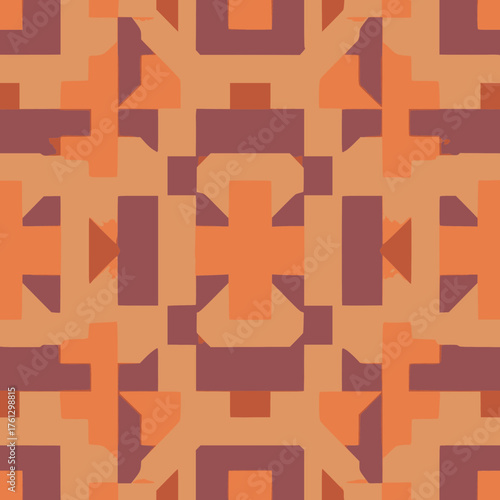 Geometric Pattern Design Inspired by Ancient Textile Art and Abstract Art Concepts