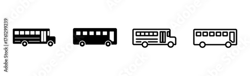 Bus icon set. bus vector icon
