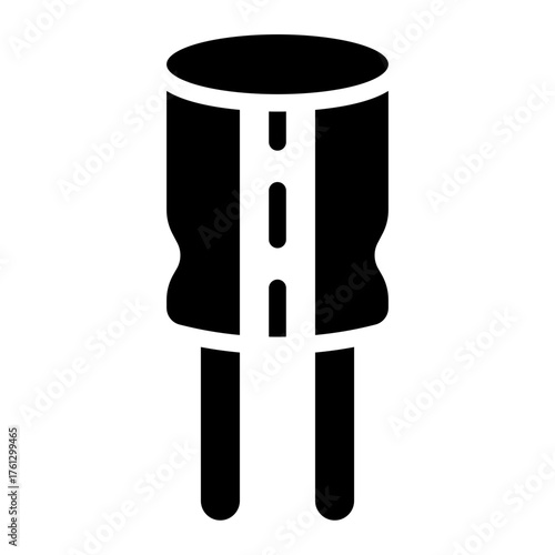 capacitor glyph icon for storing charge in circuit design