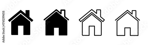 House icon set. Home icon vector