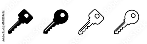 Key icon set. Key vector icon. Key symbol