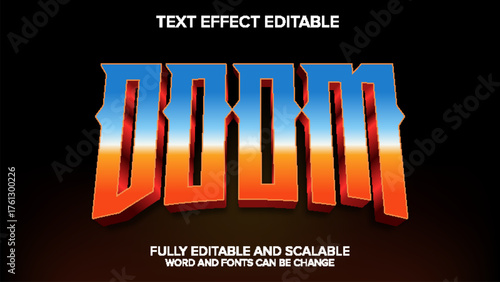 doom text effect vector editable
