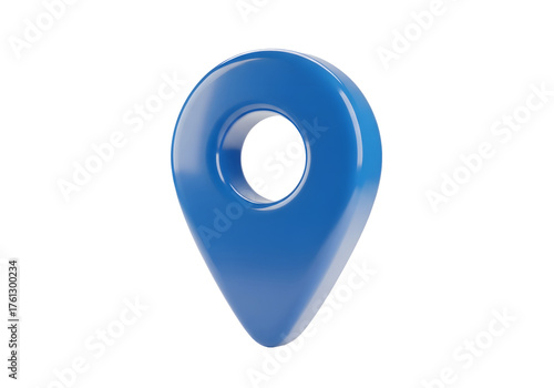 3d realistic location map markers isolated on transparent background