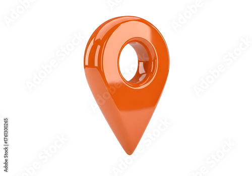 3d realistic location map markers isolated on transparent background