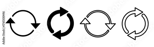 Refresh icon set. Reload icon vector. Update icon.