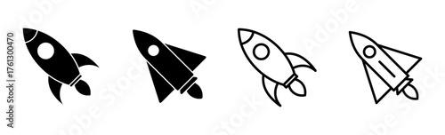 Rocket icon set. Startup icon vector.