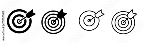 Target icon set. goal icon vector. target marketing icon vector