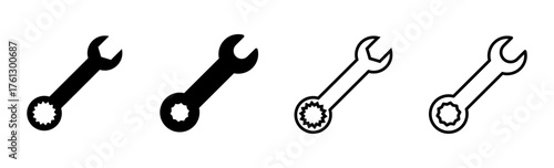 Wrench icon set. repair icon vector. tools icon vector