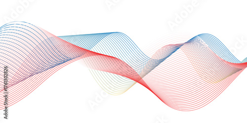 abstract creative colored blend wave line design.