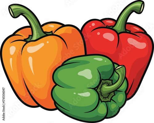 vector illustration of red pepper