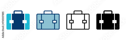 Briefcase icon vector isolated on white background. Briefcase vector icon
