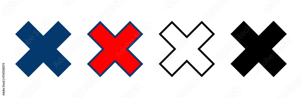 Obraz premium Close icon vector isolated on white background. Delete icon. remove, cancel, exit symbol