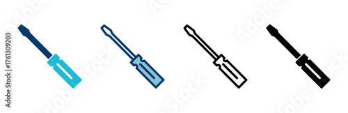 Screwdriver icon vector isolated on white background. Screwdriver vector icon