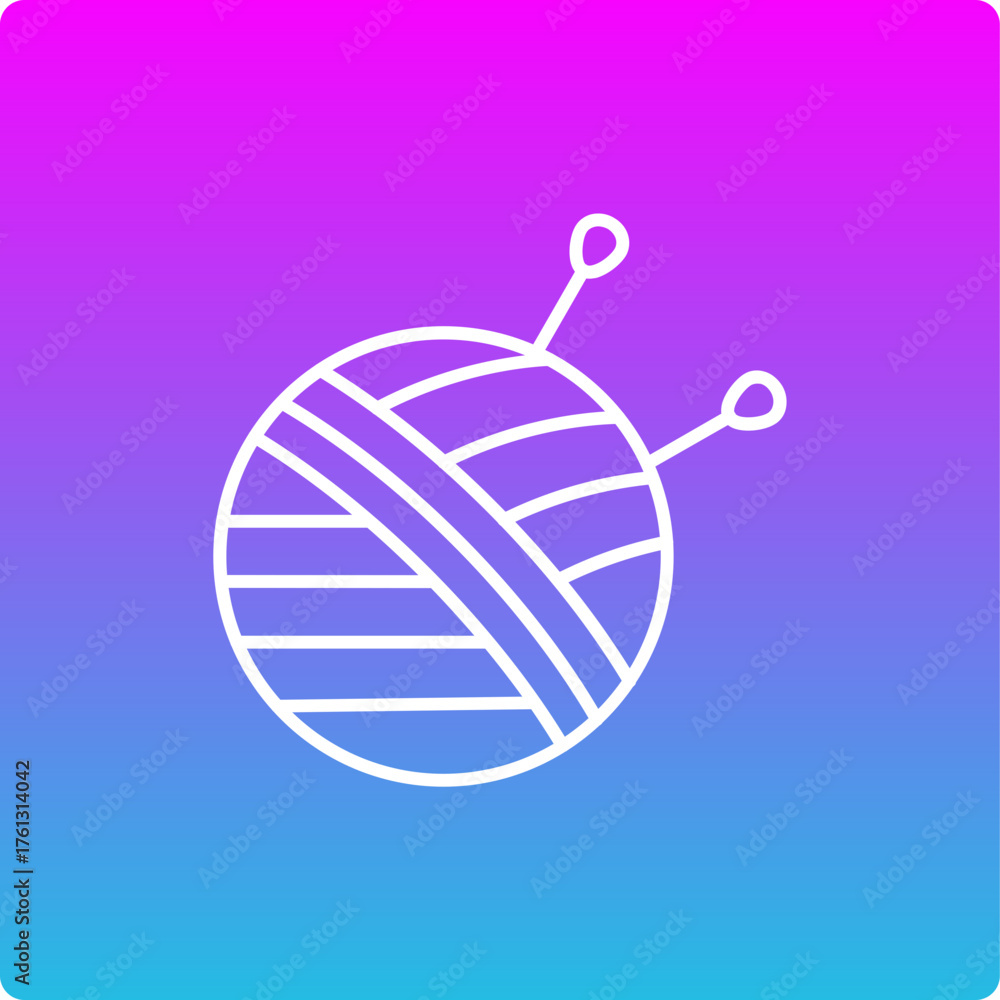 Obraz premium Knitting Icon