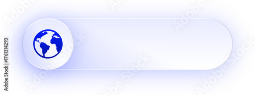 Glowing Earth Globe Button