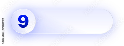 Glowing Number 9 Button