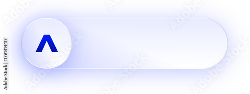 Glowing Caret Symbol Button