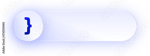 Glowing Right Curly Bracket Button