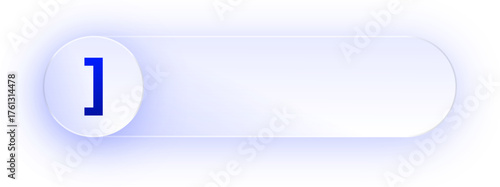 Glowing Right Square Bracket Button