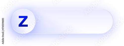 Glowing Uppercase Letter Z Button