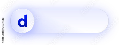 Glowing Lowercase Letter D Button