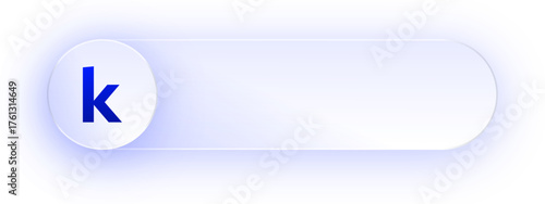 Glowing Lowercase Letter K Button