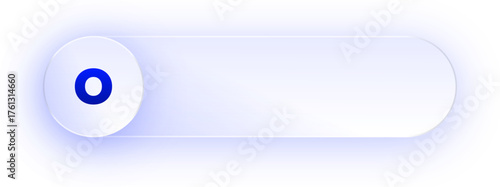 Glowing Lowercase Letter O Button