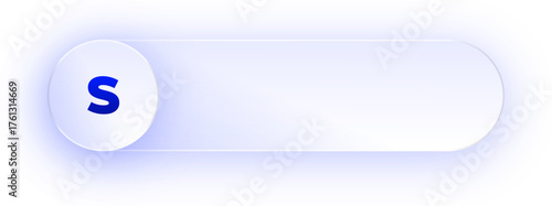 Glowing Lowercase Letter S Button