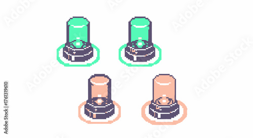 Pixel Space Energy Source A Collection of Sci-Fi Power Cells in Pixel Art