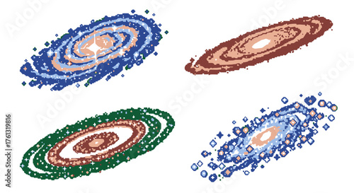 Cosmic Collection Abstract Galaxy Illustrations
