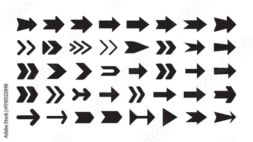 Collection of Black Arrow Icons illustration yp31pydhtsybby7uudtkza