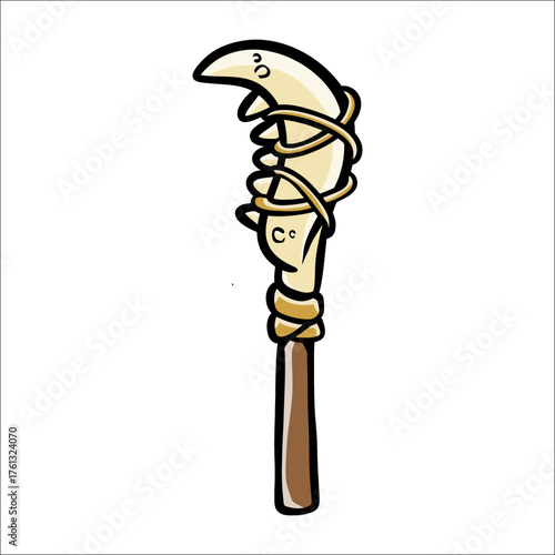 ancient bone spear vector design