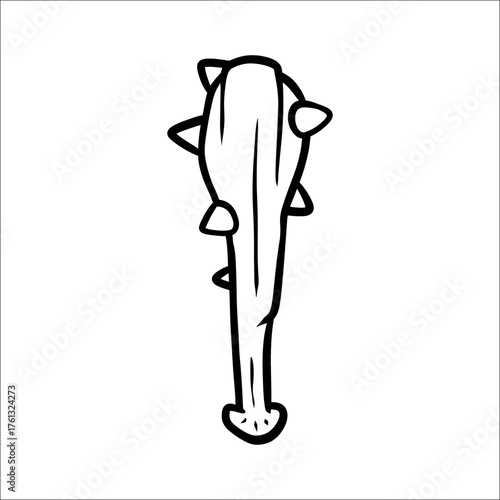 clean line art ancient bat vector design