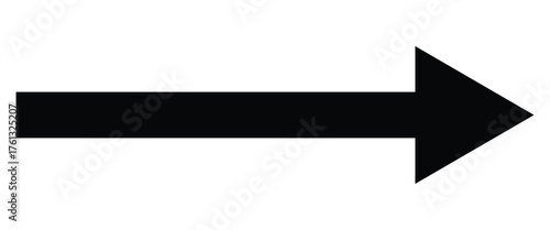 Long arrow icon. Long line arrow vector. Flat style arrow symbol. Arrow on a white background. Vector illustration. EPS 10.