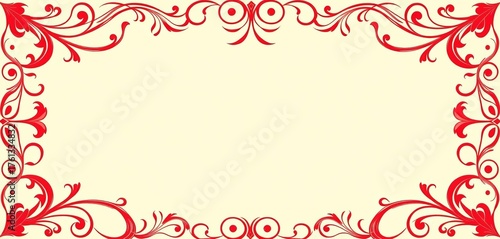 Intricate, swirling, decorative lines forming elegant border pattern, elegant, artwork