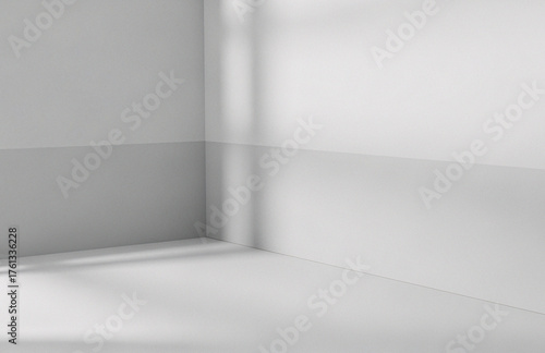 Wallpaper Mural Light and shadow play in a modern, minimalist white room interior, perfect for showcasing design elements or creating a sense of calm Torontodigital.ca