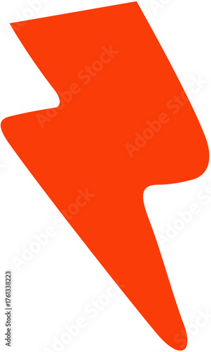 Colourful groovy abstract shape element