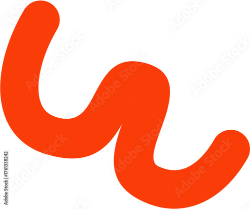 Colourful groovy abstract shape element