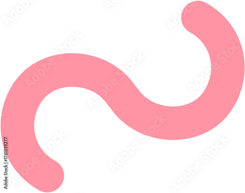 Colourful groovy abstract shape element