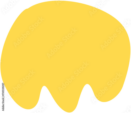 Colourful groovy abstract shape element