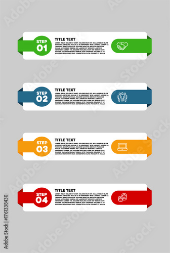 infographic template multicolor banner design set