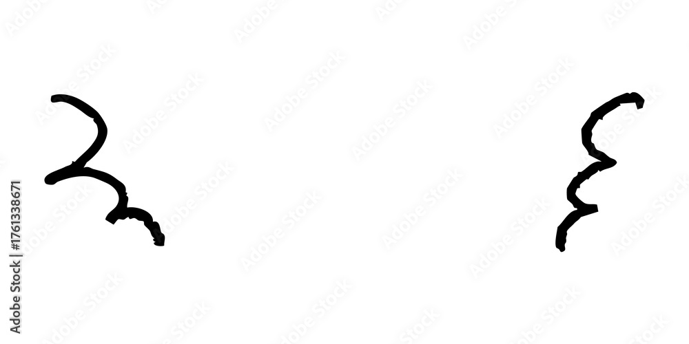 Fototapeta premium ペンの手書き吹き出し_黒 驚き