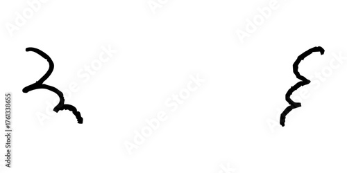 ペンの手書き吹き出し_黒　驚き