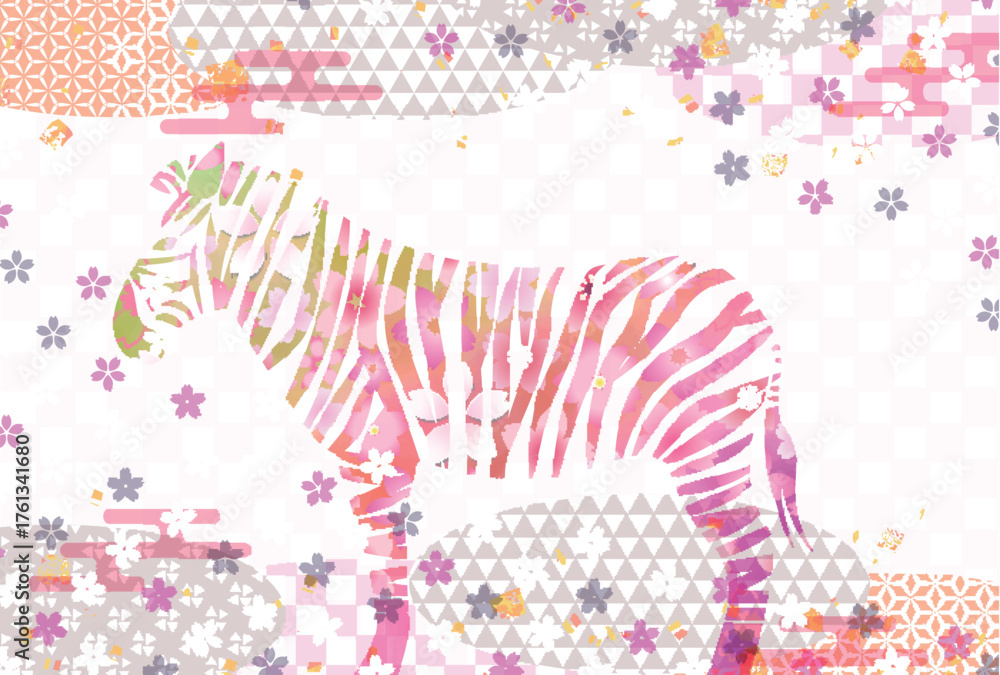 Fototapeta premium 午 年賀状 干支 背景