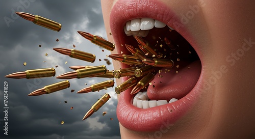 Verbal Violence: Open Mouth Firing Golden Bullets and Shrapnel

