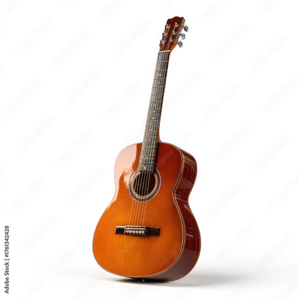 Fototapeta premium acoustic guitar isolated on white